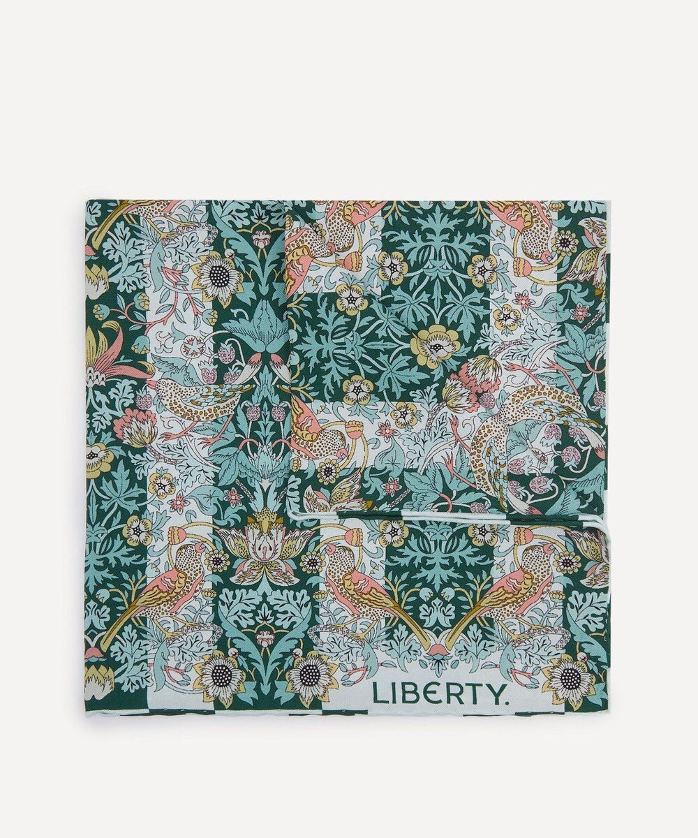 LIBERTY. ストロベリー シーフ ストライプ シルクポケットチーフ 