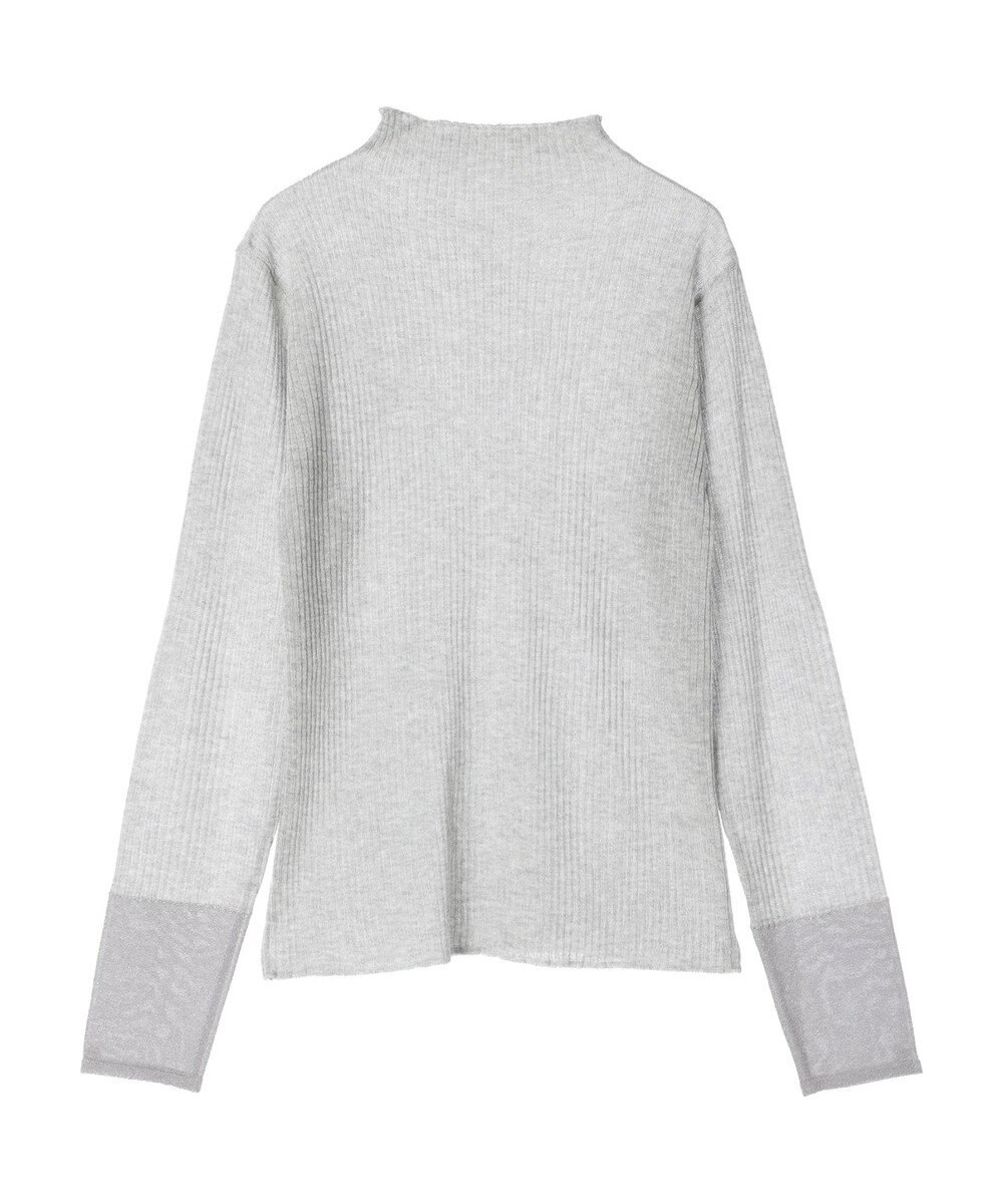 Green Parks AnriettMusee ラメ切替スリーブリブシアーニット 