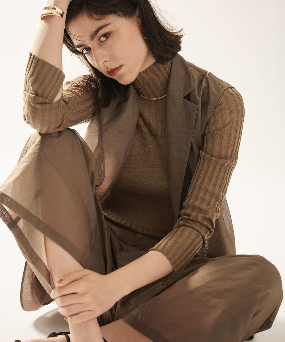 uncrave シアーオーガンジー ワイドパンツ 