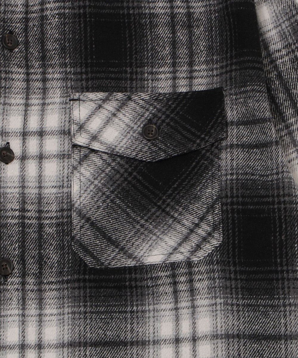 WEGO 【2025年秋冬新作/ユニセックス着用ITEM/SMLサイズ展開】ヘビーネルチェックシャツ（LS） 