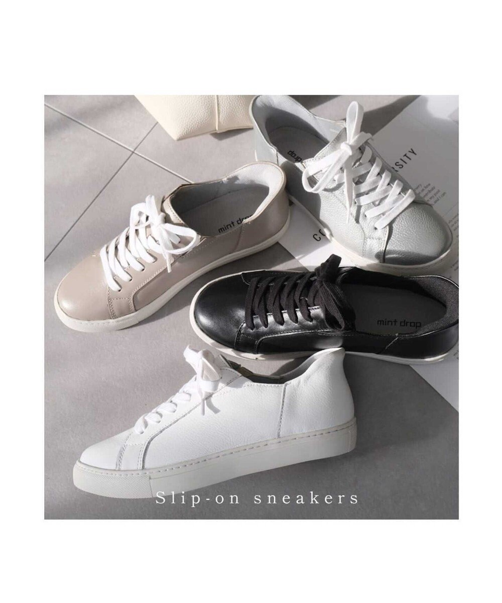 Pointer 本革スライドオンスニーカー 