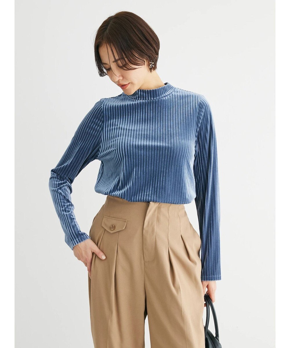 Green Parks ・ＳＵＧＡＲ　ＳＰＯＯＮ　ベロアストライプハイネック 