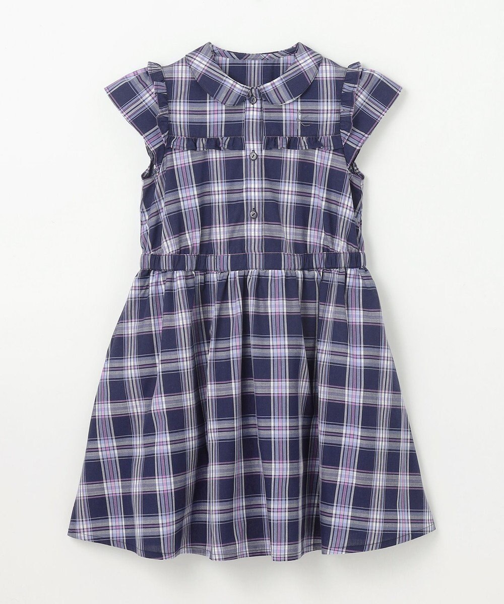 組曲 KIDS 【110-140㎝】プランタンチェック ワンピース 