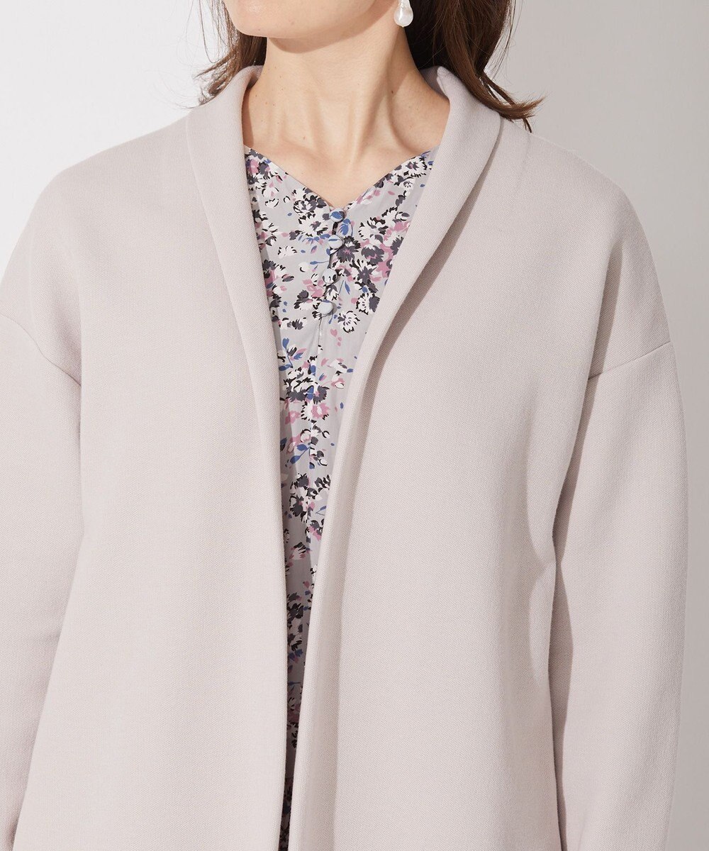 自由区 L 【軽量・洗える】ガウンニット コート 