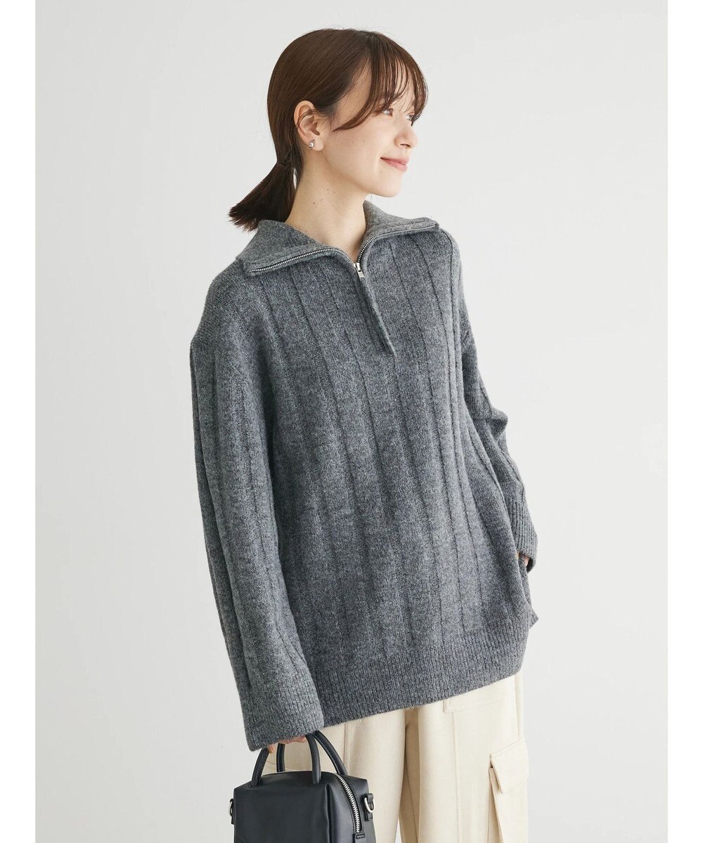 Green Parks ・Ｐｅｔｉｔ　Ｆｌｅｕｒ　ハーフＺＩＰニット 