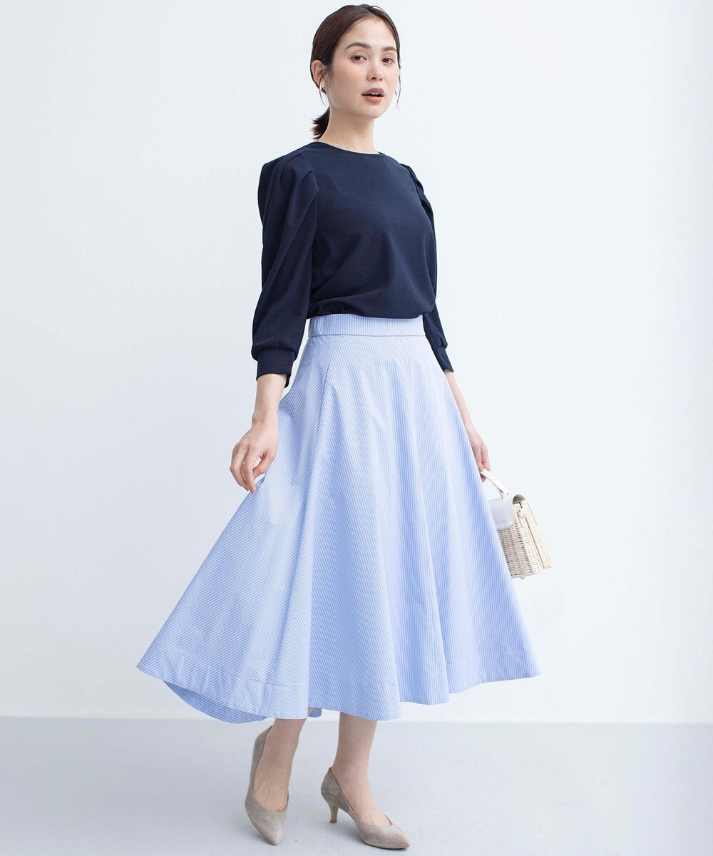 組曲 【セットアップ着用可・WEB限定】コンパクトシャーティング フレアスカート 