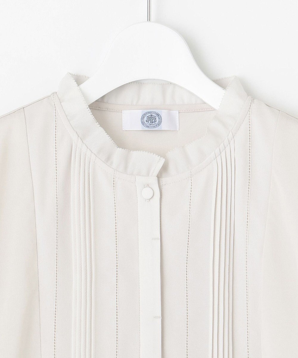 J.PRESS LADIES S 【吸水速乾】プレーティングジャージー フリル衿 カットソー 