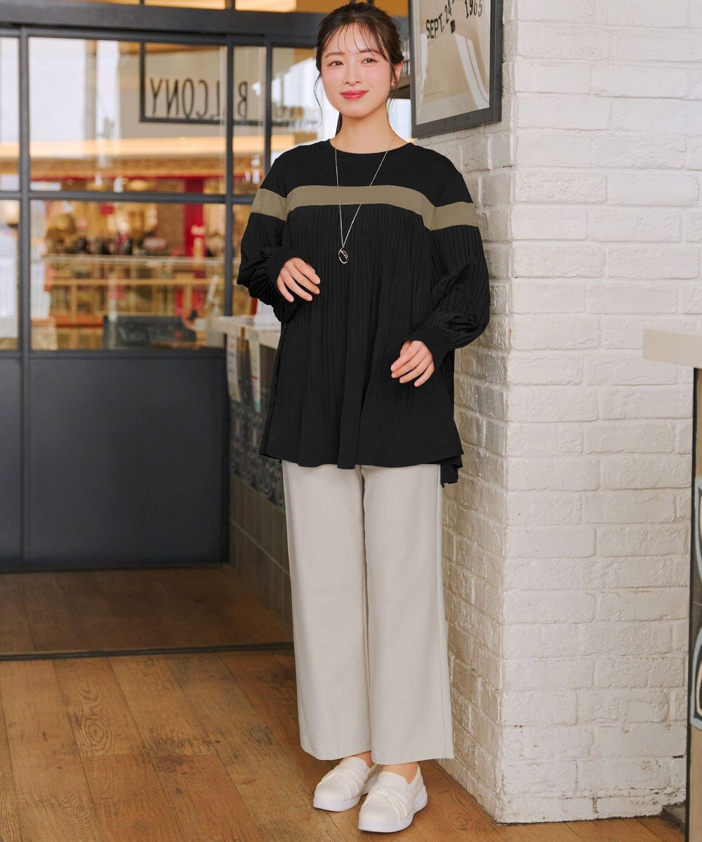 Tiaclasse 日本製エアシルキーワイドパンツ 