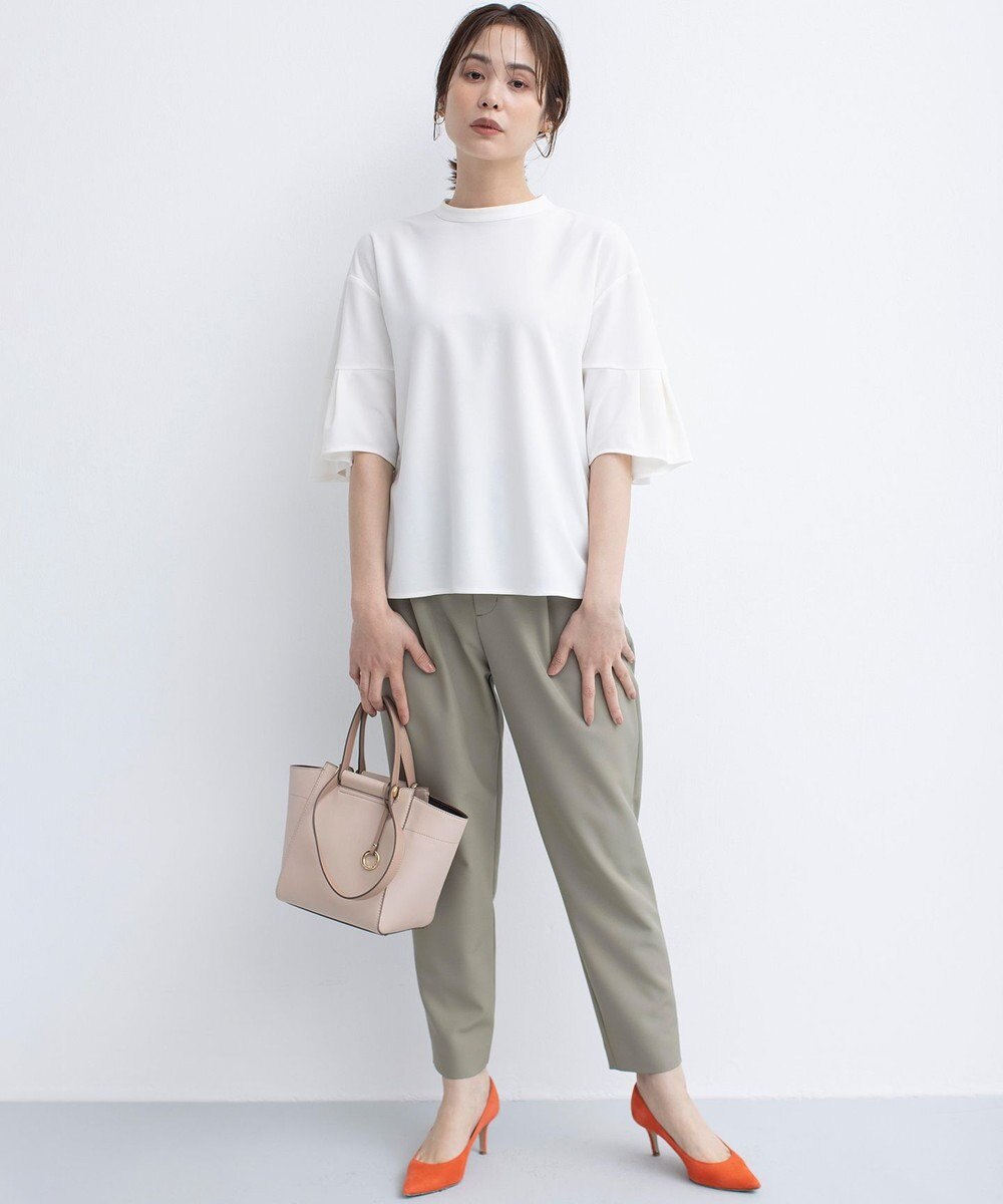 組曲 【UVケア・接触冷感】ライトアムンゼンジャージー袖フレア トップス 