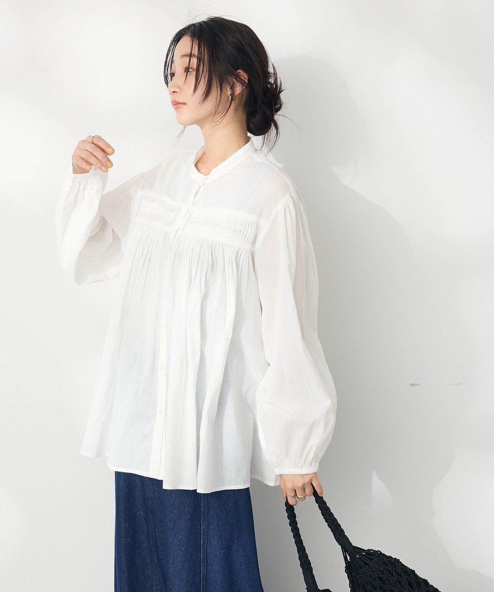 CRAFT STANDARD BOUTIQUE インド綿ピンタックブラウス 