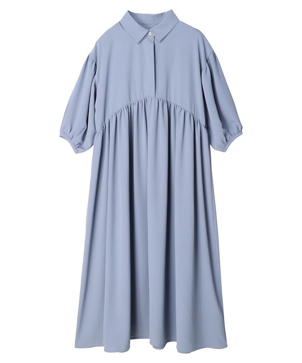 Green Parks ａ．衿付き切り替えワンピース 