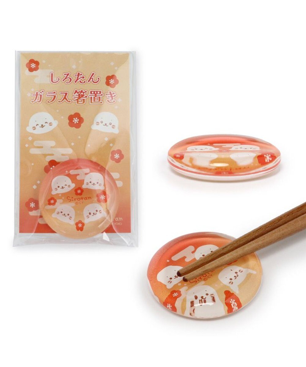 Mother garden しろたん ガラス箸置 《紅梅柄》 単品 