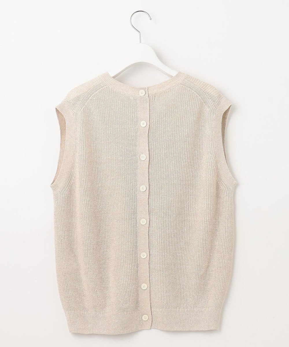 23区 【洗える】ピュアリネン ニット ベスト 