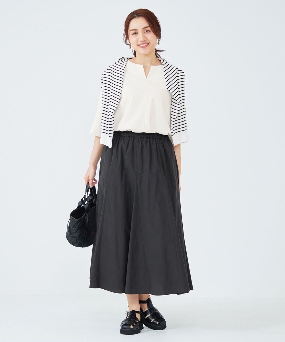 23区 L 【Lサイズ限定】ハイストレッチツイル ブラウス 