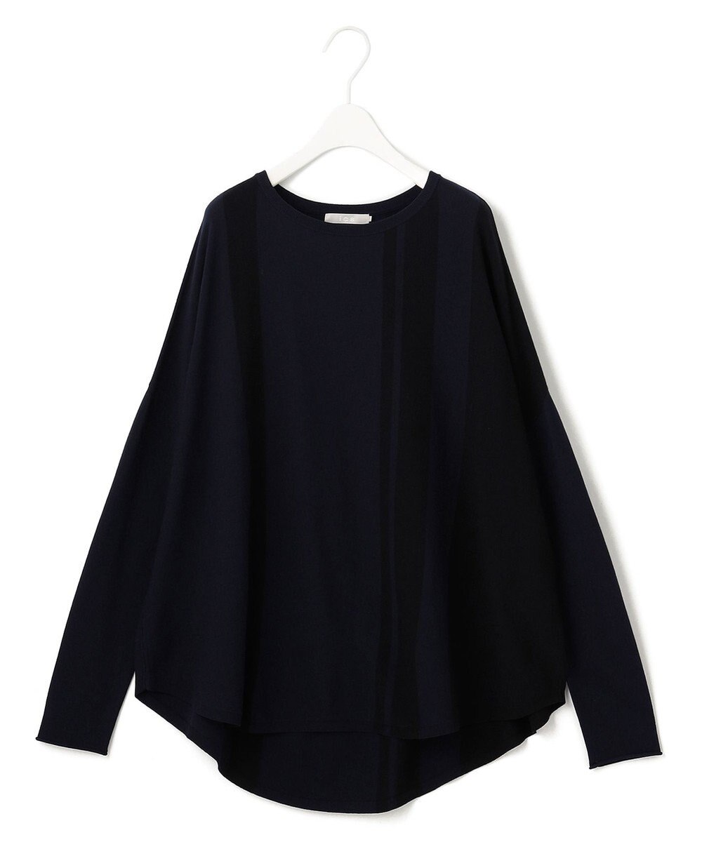 ICB 【洗える】 ヴィスコースワイド 配色デザインプルオーバー 