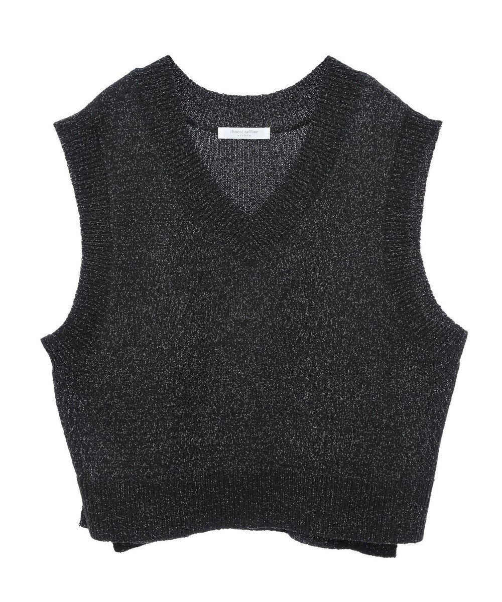 Green Parks ショートラメニットベスト 