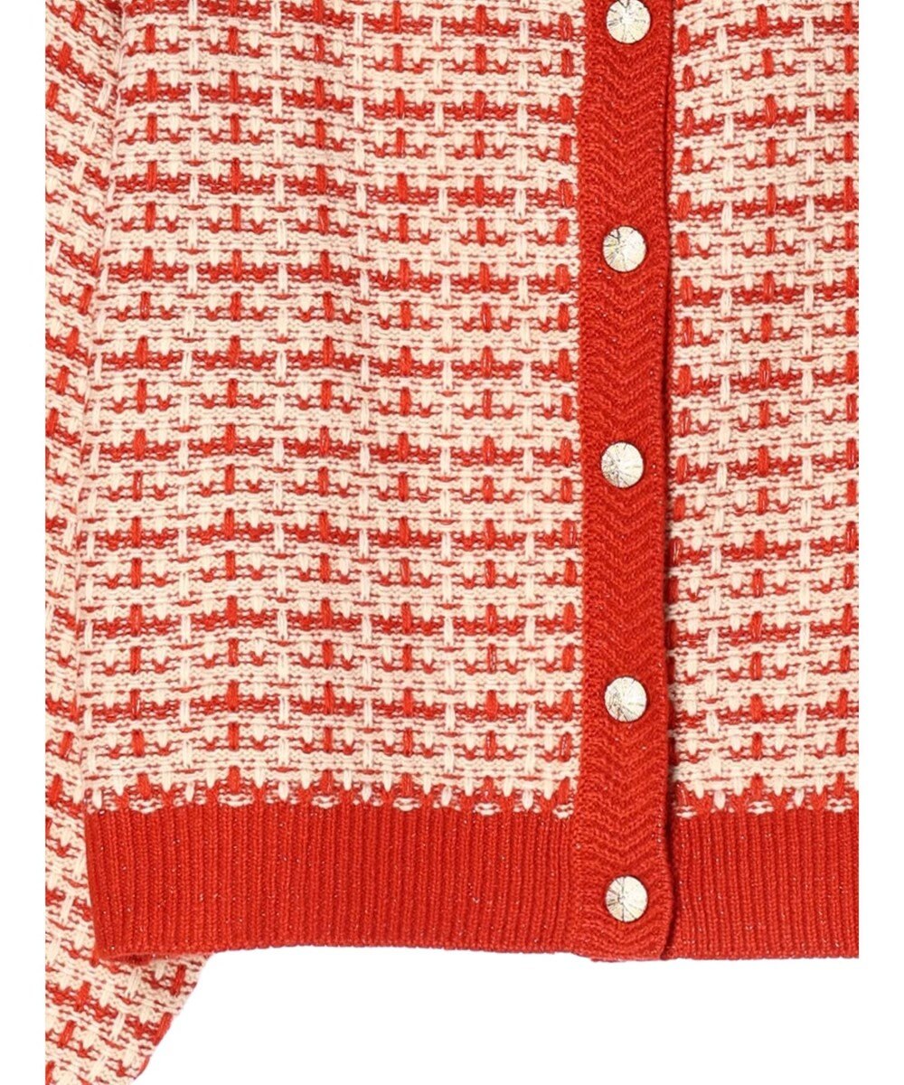 Green Parks ・ｆｕｒｒｙ　ｒａｔｅ　ツィードラメニットカーディガン 