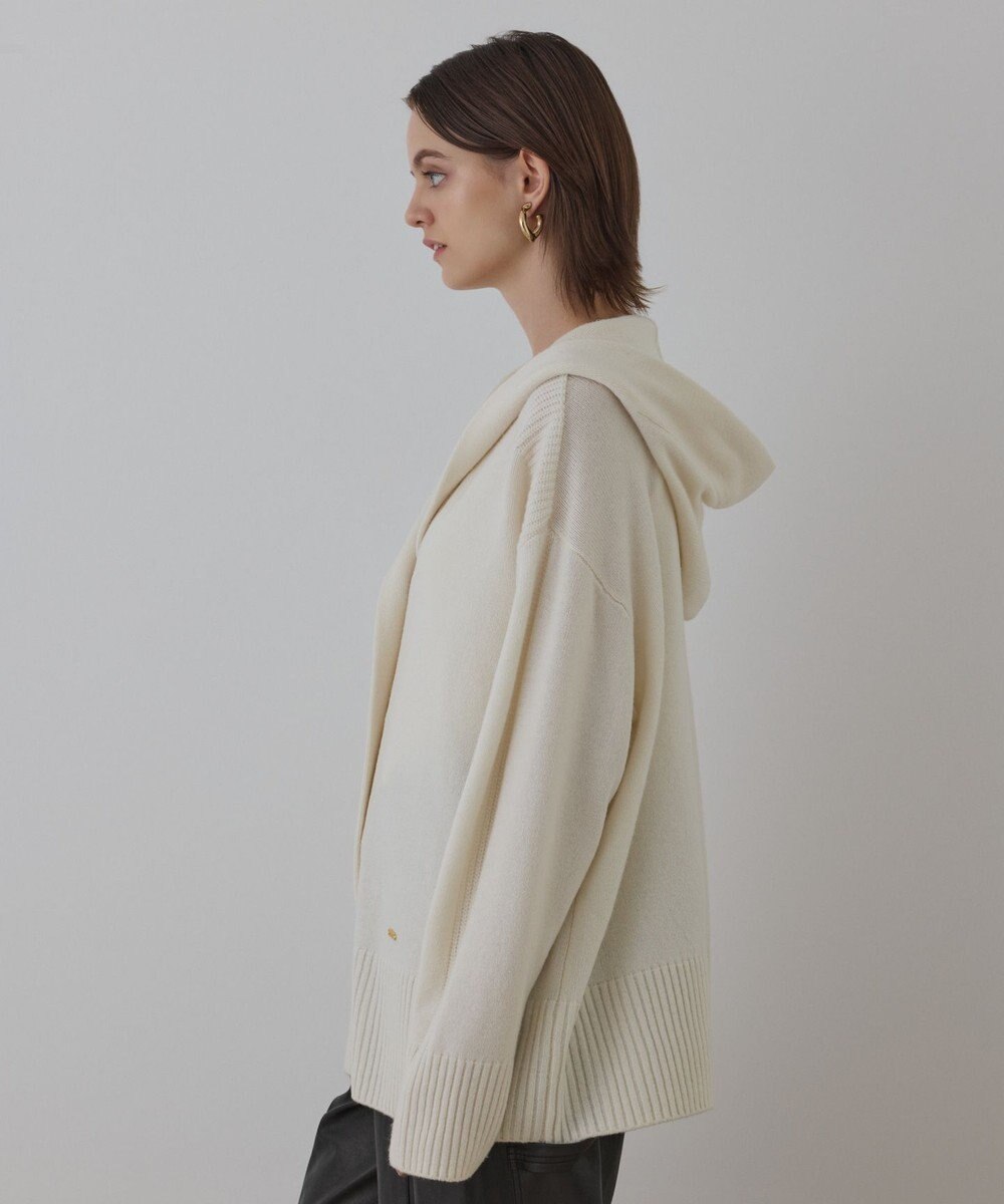 GRACE CONTINENTAL ウールフードニットカーディガン 