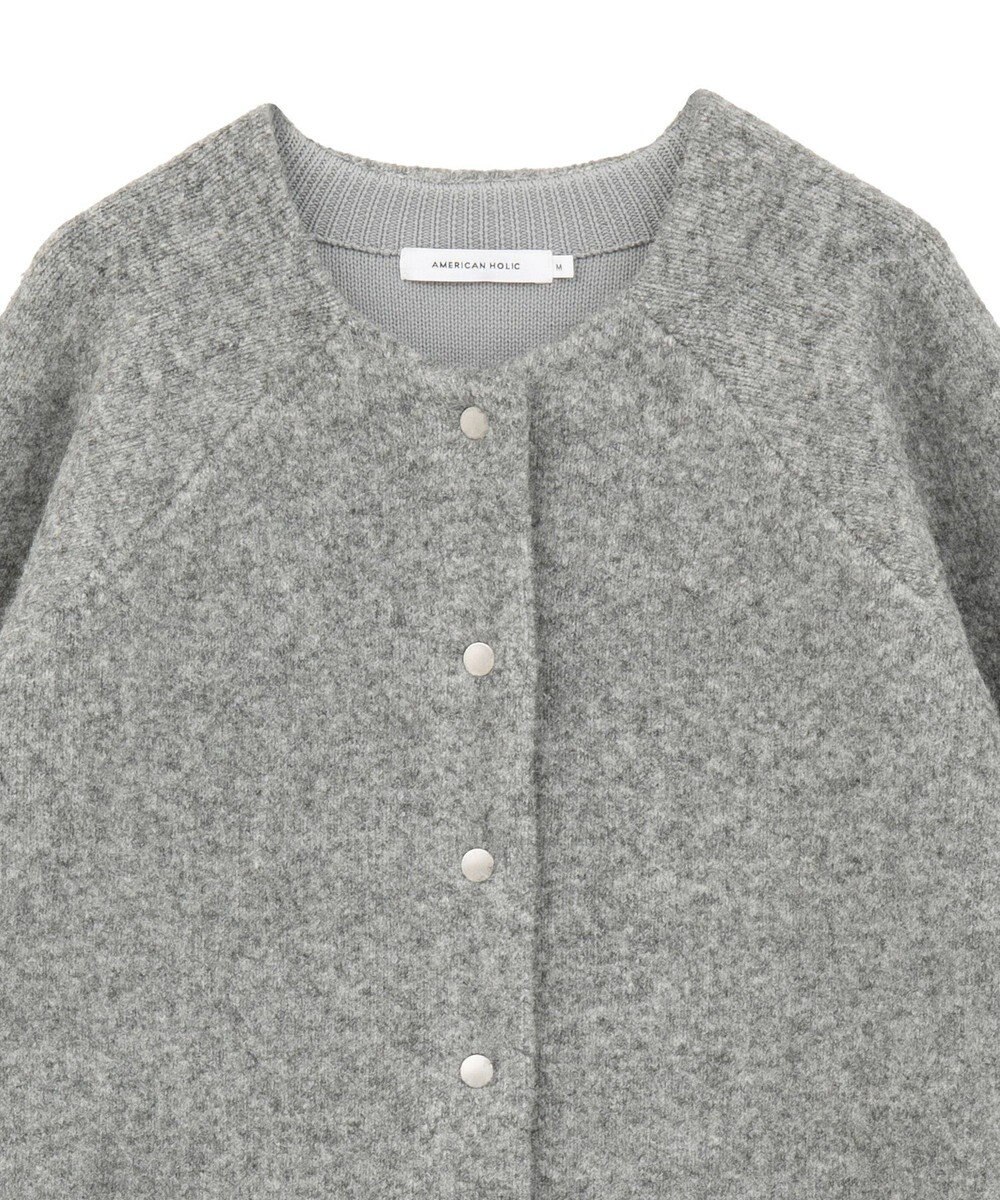 AMERICAN HOLIC Wフェイスラグランニットコーディガン 