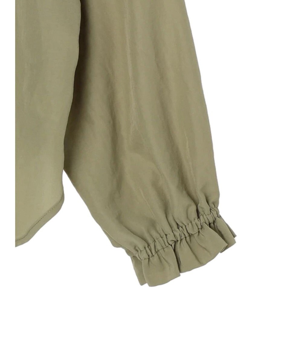 Green Parks スタンドフリルボウタイブラウス 