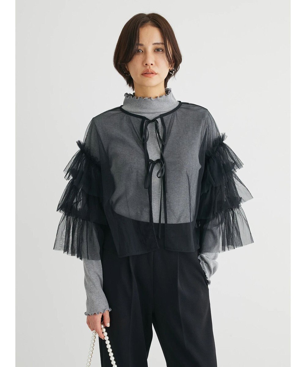 Green Parks ・ＥＬＥＮＣＡＲＥ　ＤＵＥ　２ｗａｙチュールブラウス 