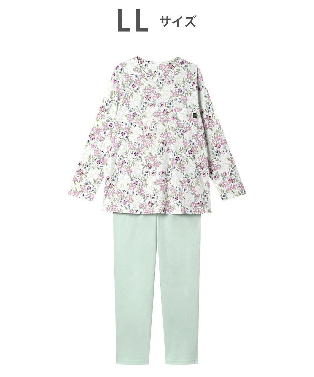 WACOAL ミントン 長袖 長ズボン パジャマ 綿100%(本体) NDX552 /ワコール 