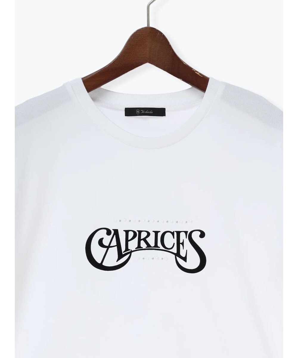 Te chichi パール&ロゴプリントTシャツ 