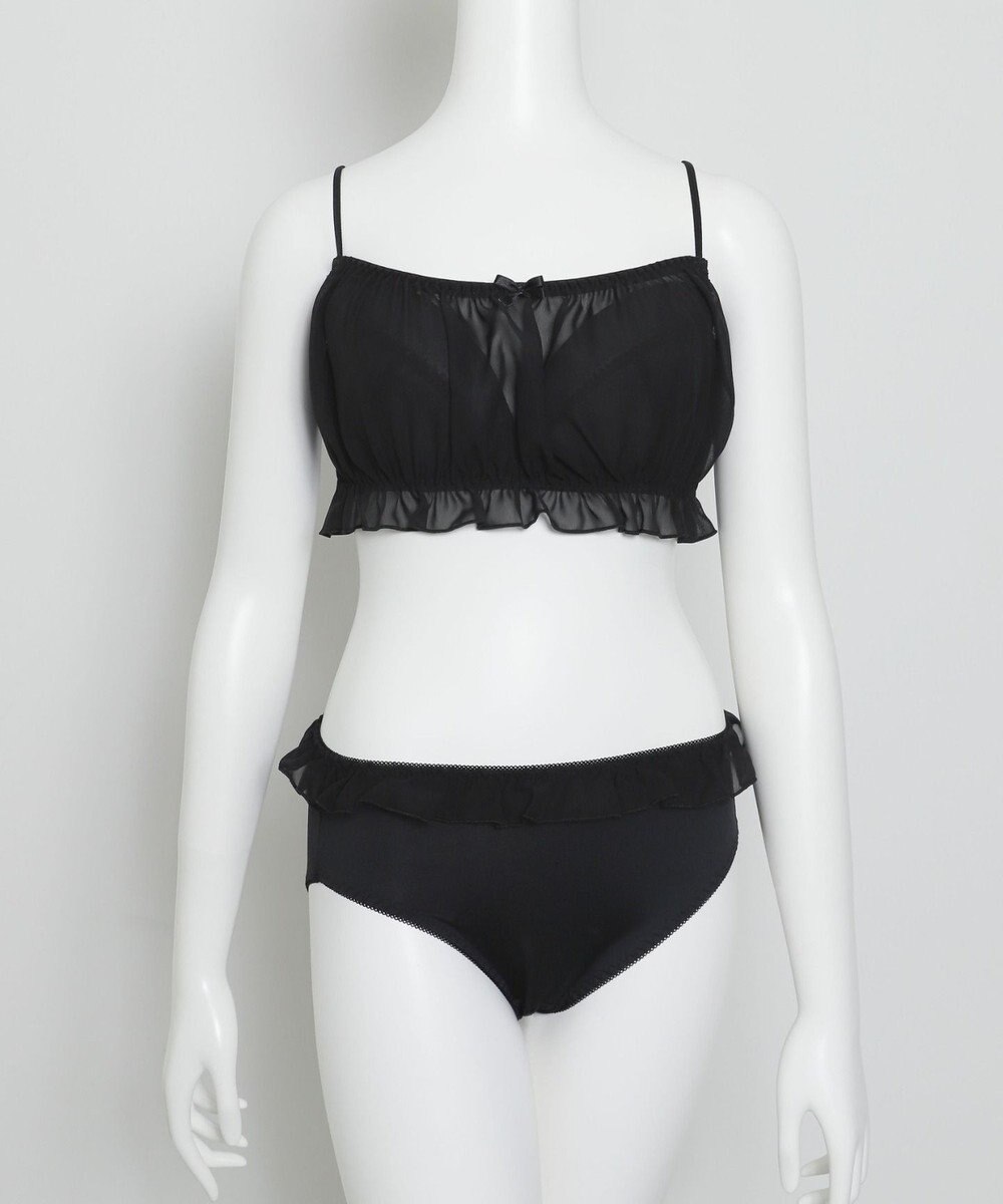 WEGO 【ブラトップ＆ショーツセット】Liliane　Ciel　シフォンフリル 