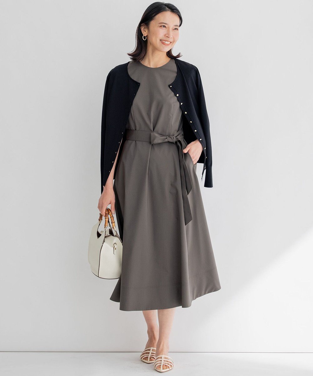 23区 S 【前後着用可能】レーヨンポリエステルストレッチ カーディガン 