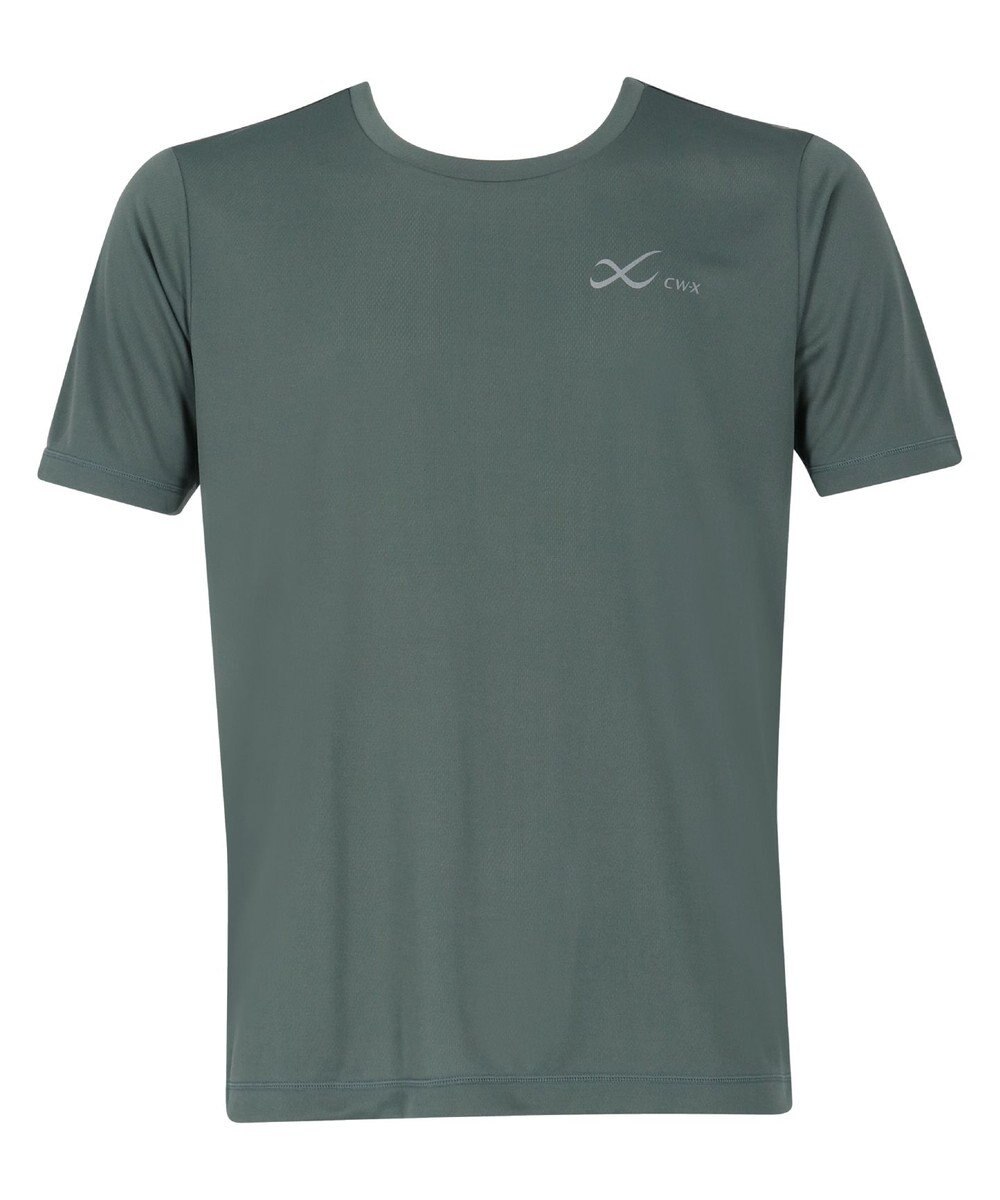 CW-X 【MEN】 CW-X トップス 【薄軽ランニングシャツ】 半袖 3分袖 Ｕネック 吸汗速乾性(本体) メンズ DLO155 /ワコール 