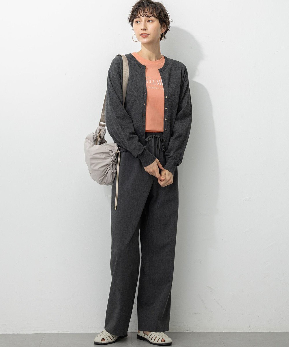 23区 S 【洗える/吊り干しOK】ヴィスコースストレッチ Vネック ニットカーディガン 