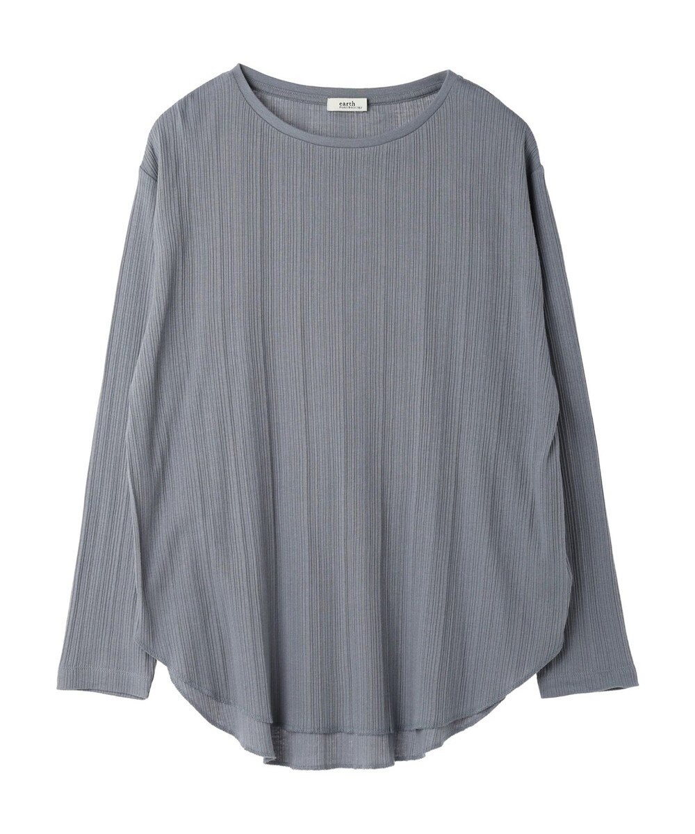 earth music&ecology コットンシアークルーネックプルオーバー 