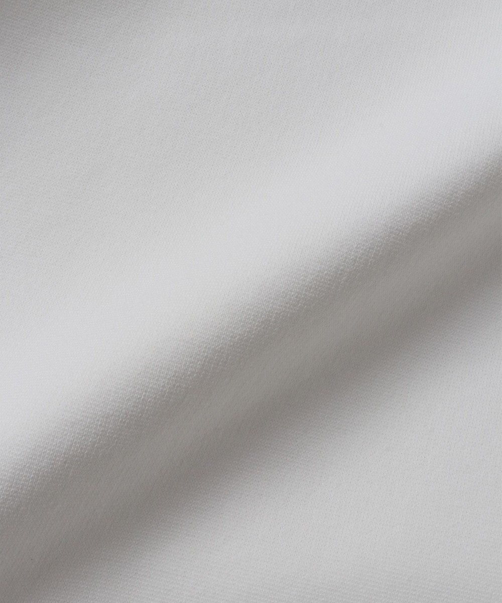 WHITE MAILS PAPER DOUBLE JERSEY KEY NECK T-シャツ 