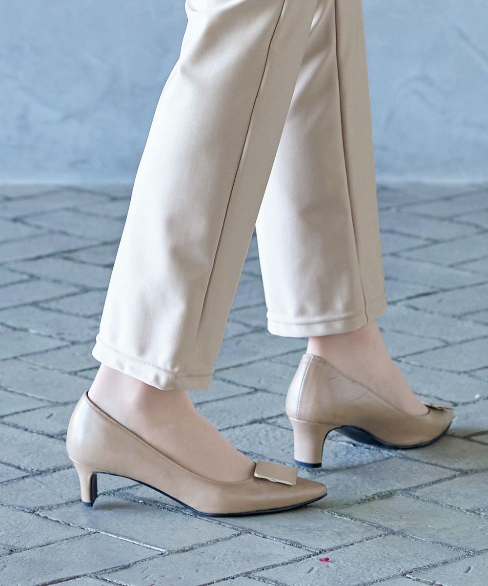 Tiaclasse 【シーズンレス・日本製・洗える】ローズファイン・スリムストレートパンツ 