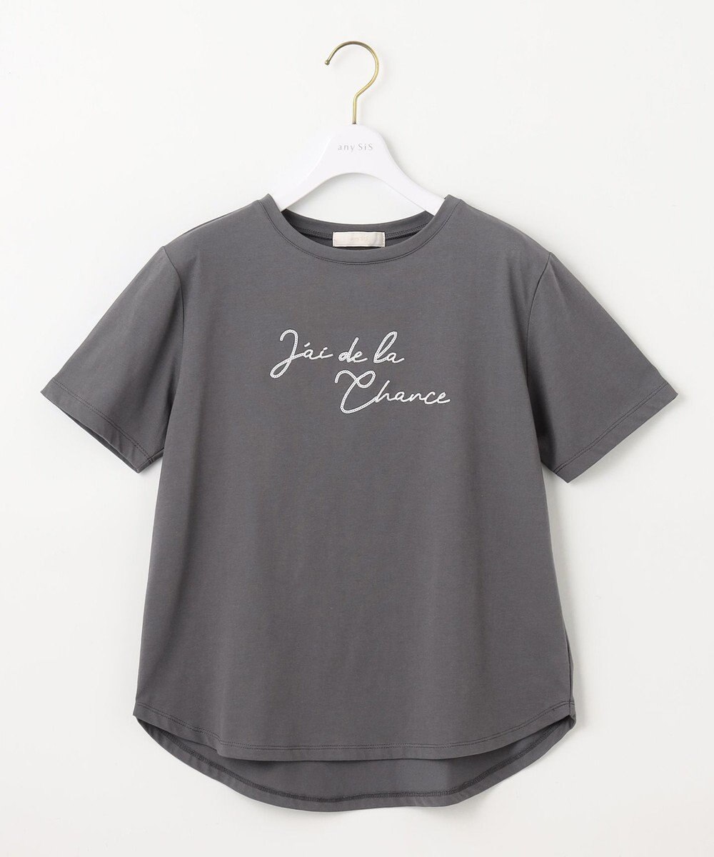 ANY SIS S ロゴ刺繍 Tシャツ 