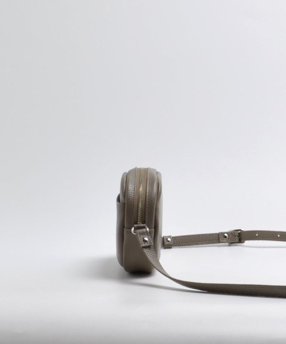 blancle シュリンクレザー ラウンドショルダーバッグ 