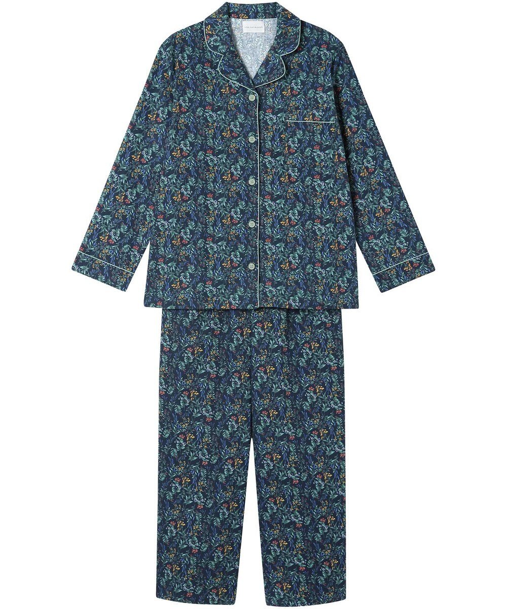 une nana cool 【綿100%】ビエラ微起毛小花柄 長袖開襟パジャマ 