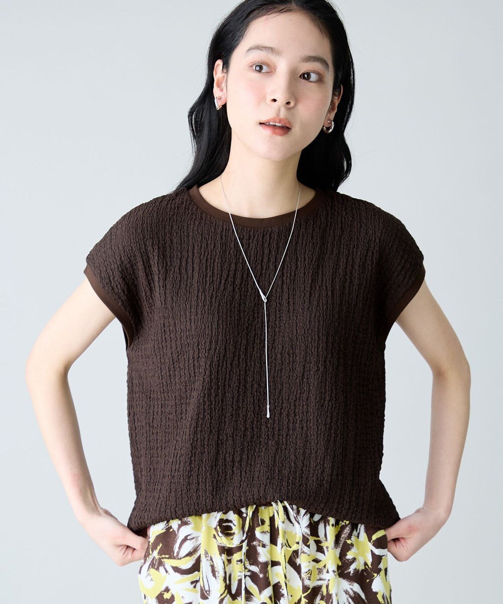 ANY L レースフレンチスリーブプルオーバー 