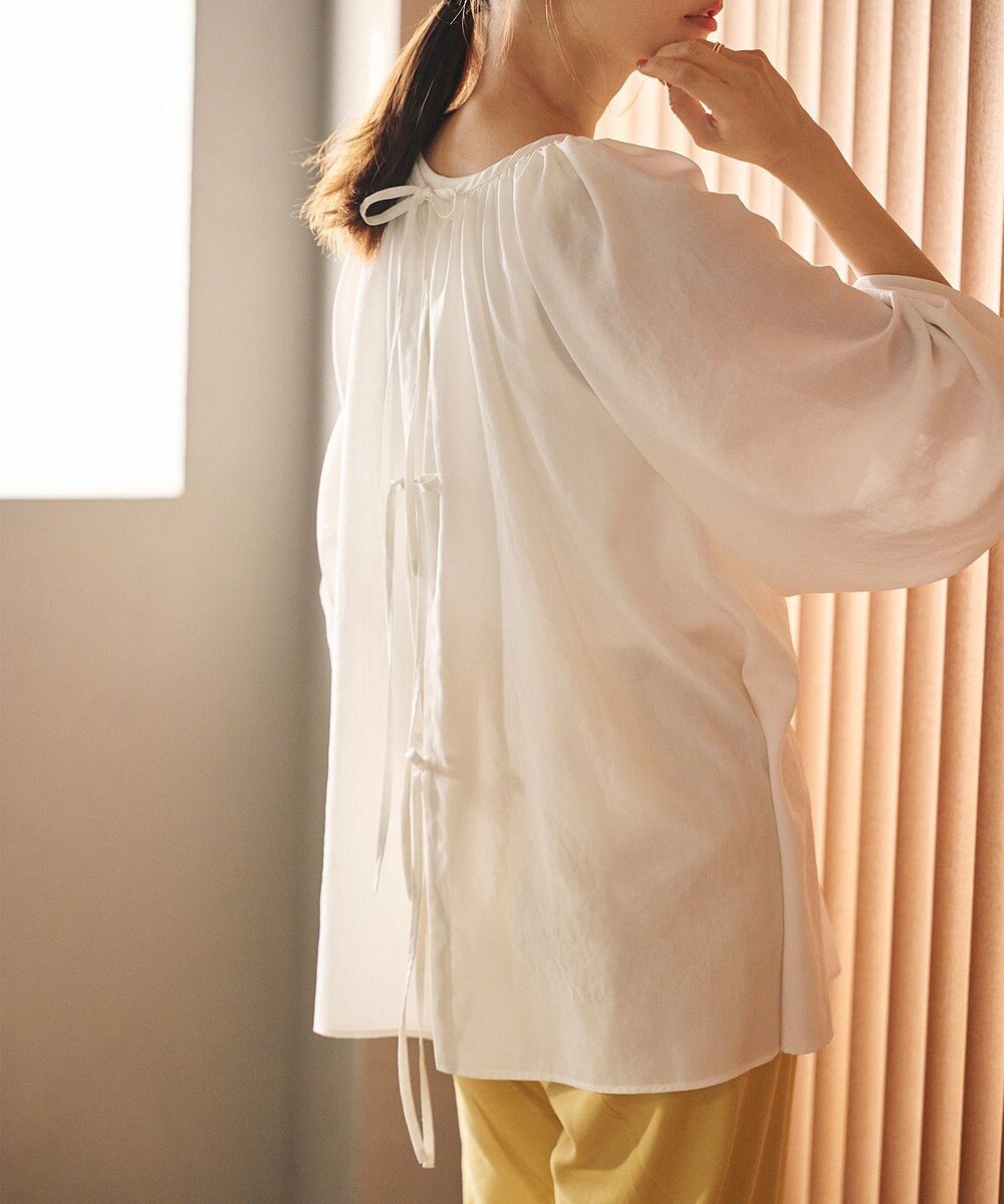 #Newans 2WAYシアーボレロブラウス 