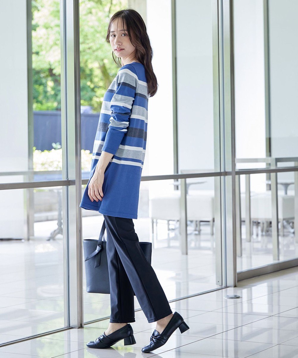 Tiaclasse 【シーズンレス・日本製・洗える】ローズファイン・スリムストレートパンツ 