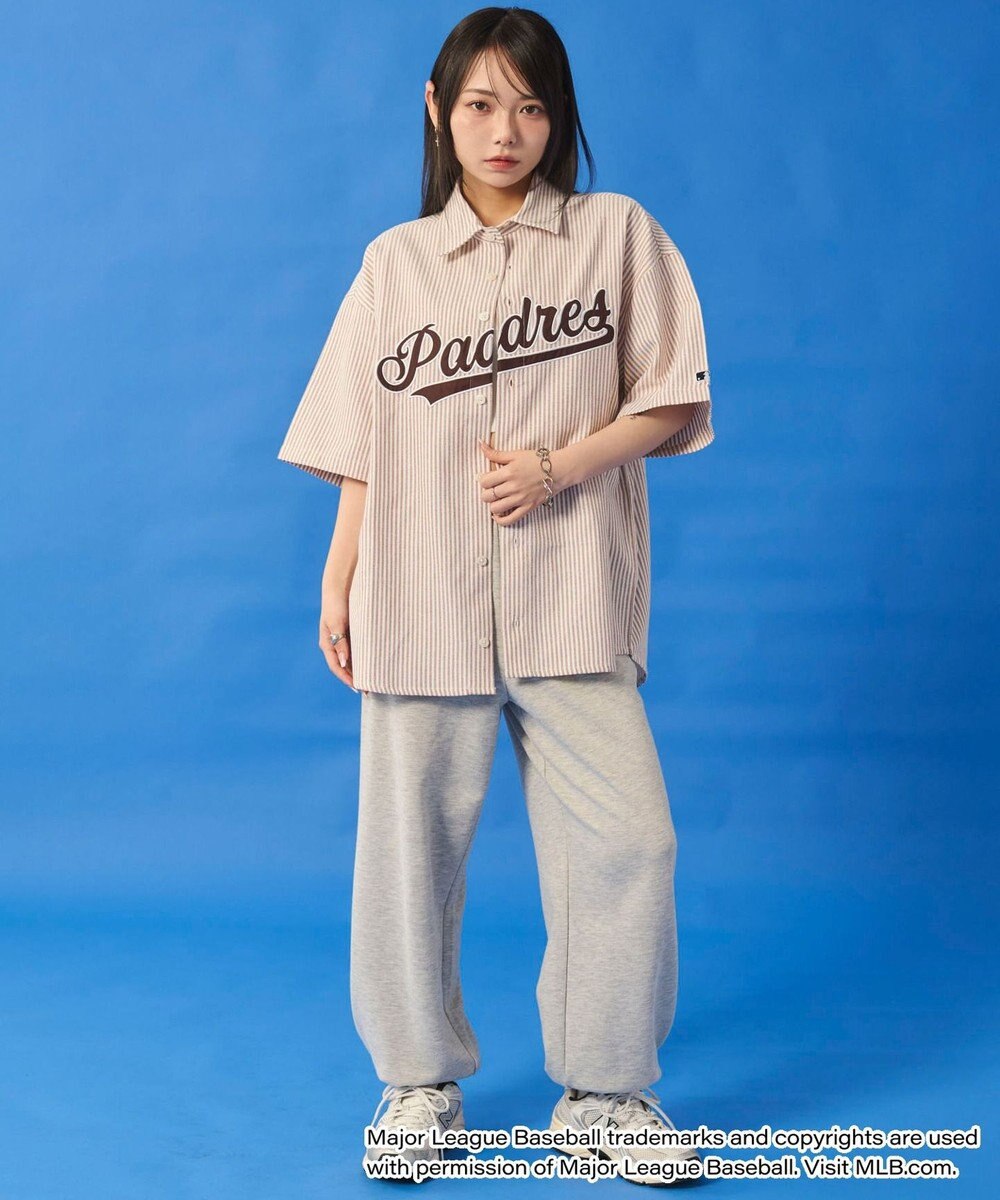 WEGO 【ユニセックス着用ITEM】別注MLBストライプグラフィックシャツ（SS） 