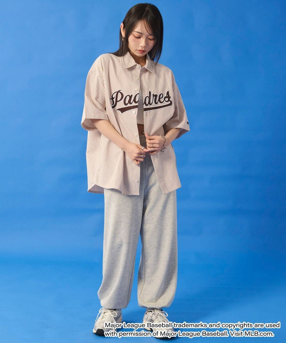 WEGO 【ユニセックス着用ITEM】別注MLBストライプグラフィックシャツ（SS） 