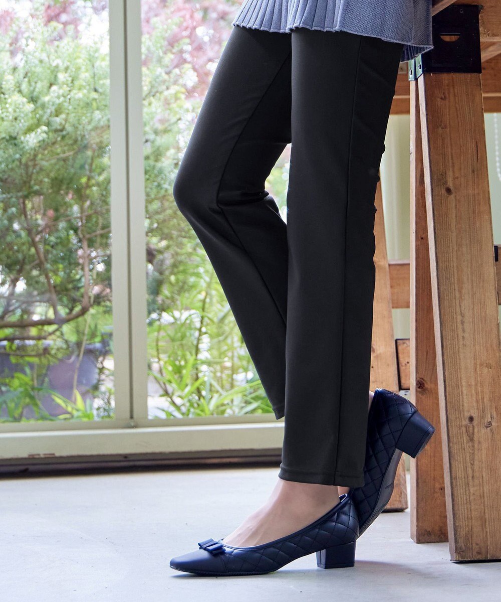 Tiaclasse 【シーズンレス・日本製・洗える】ローズファイン・スリムストレートパンツ 