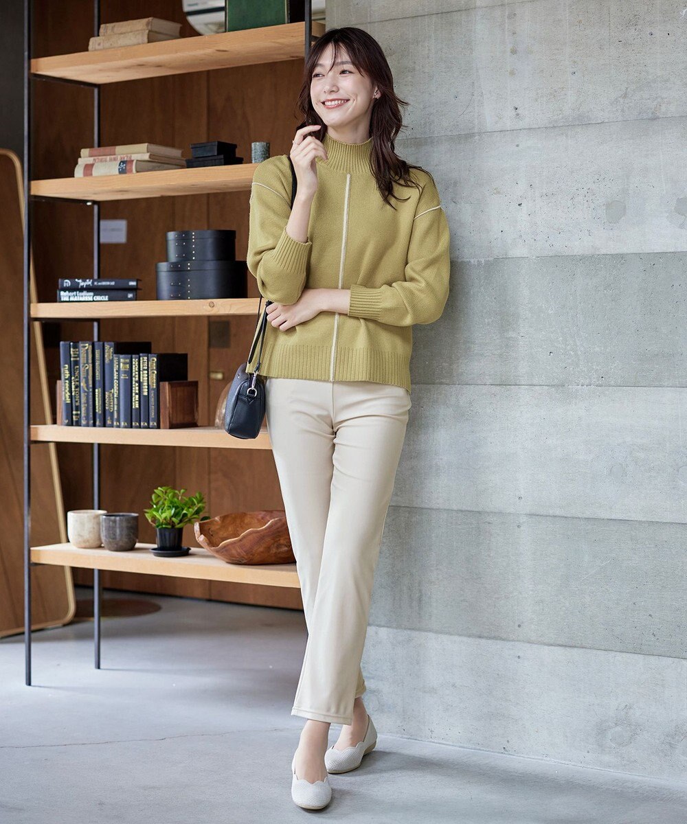 Tiaclasse 【シーズンレス・日本製・洗える】ローズファイン・スリムストレートパンツ 