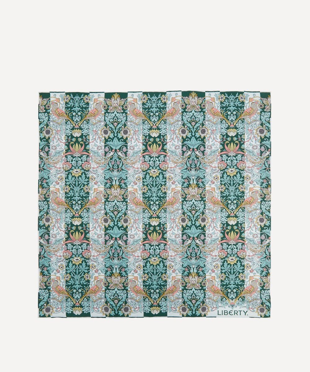 LIBERTY. ストロベリー シーフ ストライプ シルクポケットチーフ 