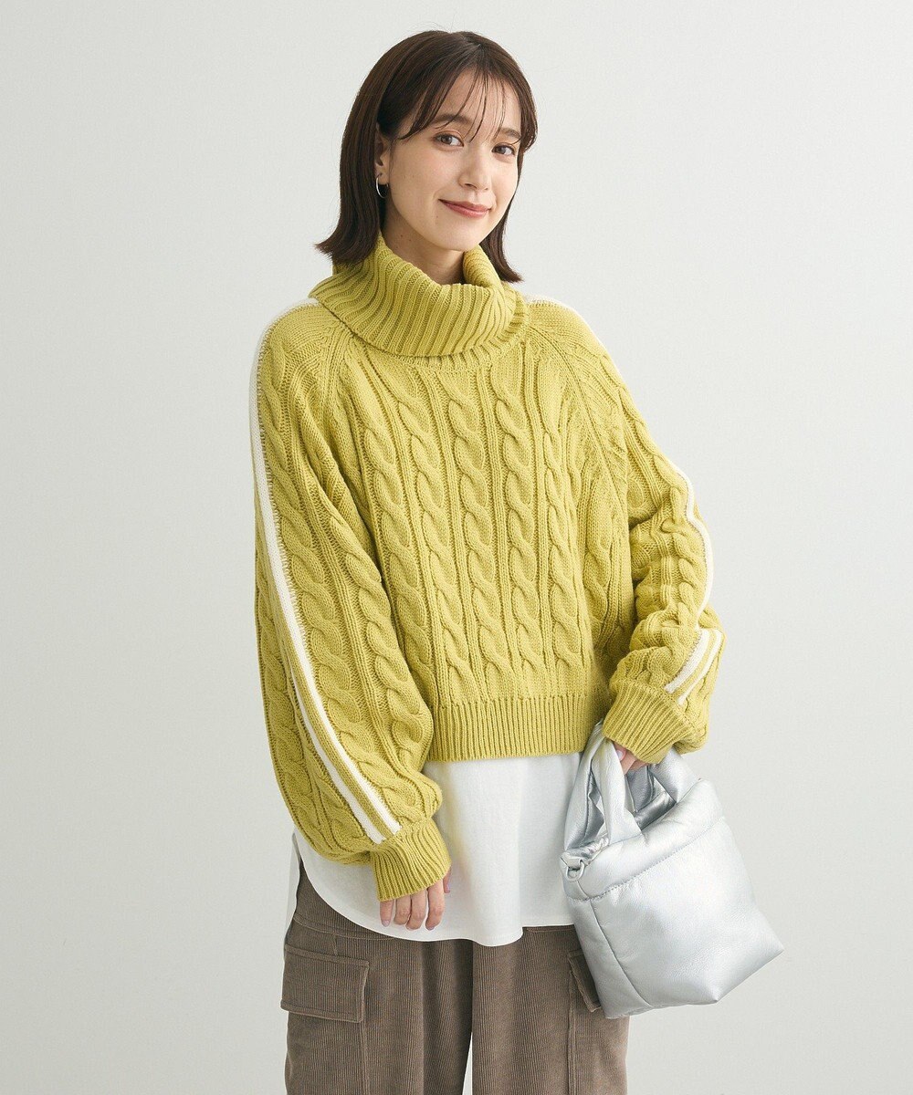 Green Parks ・ｓｗｉｎｇ　ｂｙ　ラインケーブルタートルニット 