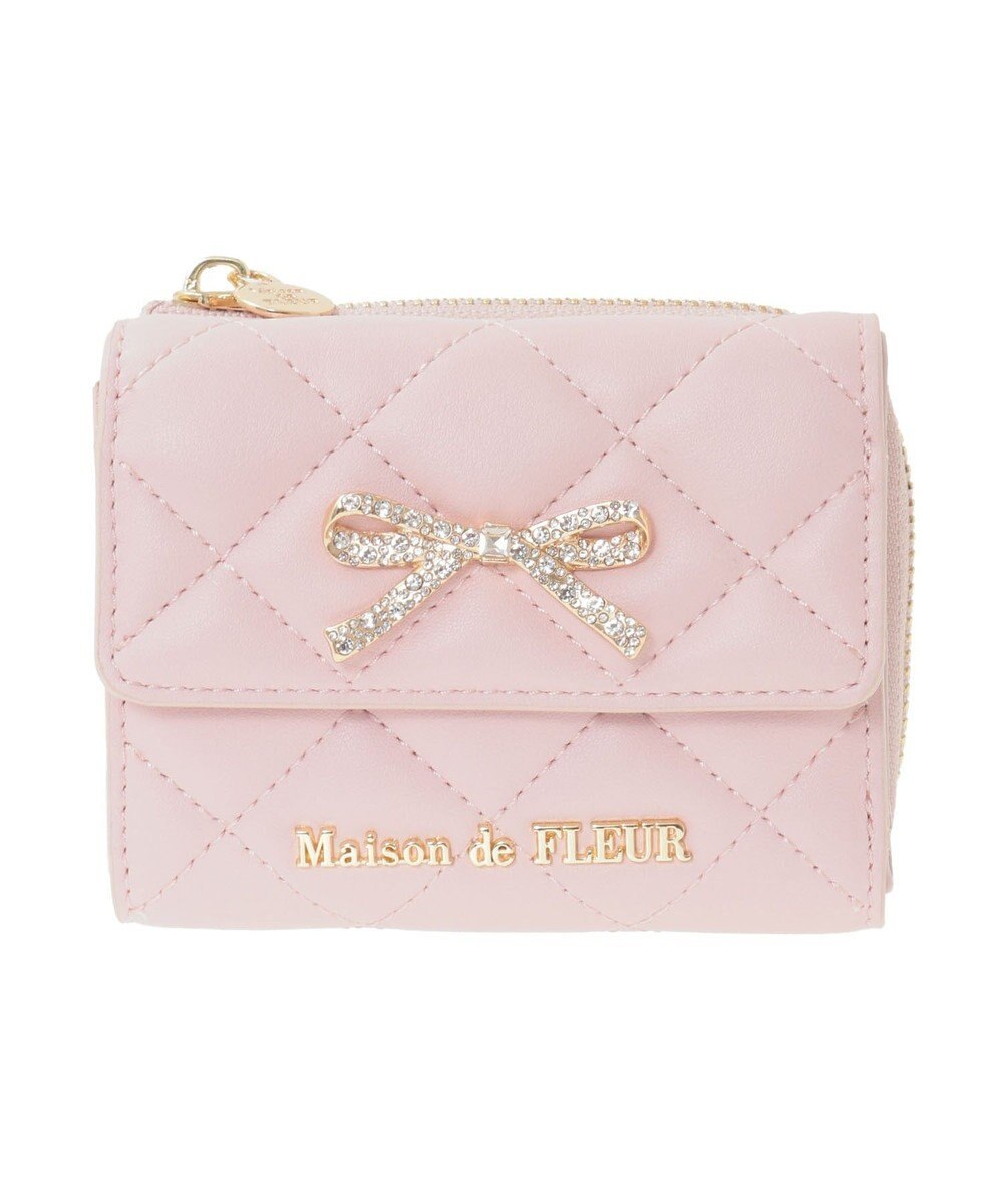 Maison de FLEUR リボンビジューウォレット 