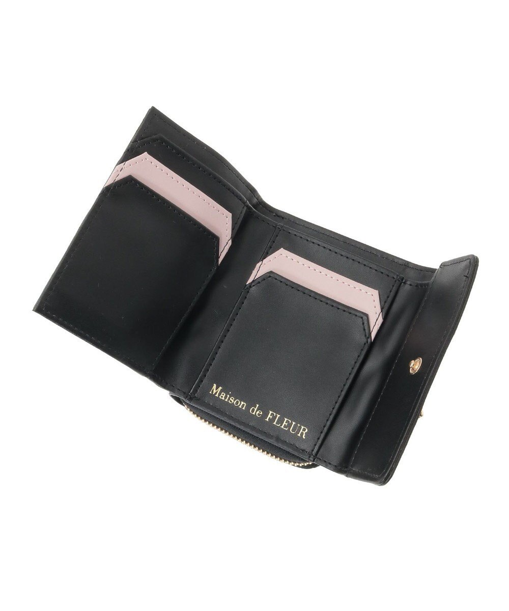Maison de FLEUR リボンビジューウォレット 