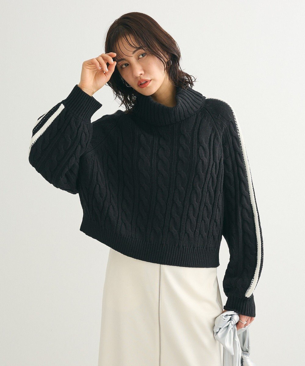 Green Parks ・ｓｗｉｎｇ　ｂｙ　ラインケーブルタートルニット 