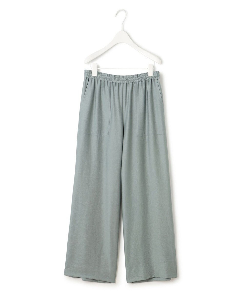 ICB L 【洗える】ワッシャーツイル ワイドストレートパンツ 